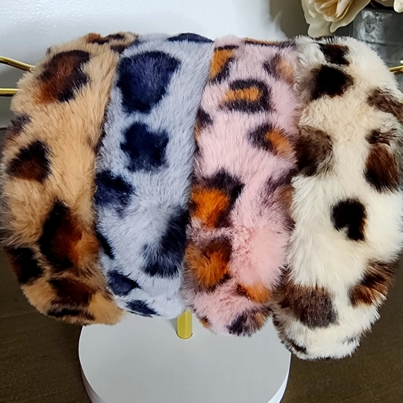 Accessories - Leopard Print Faux Fur Headbands